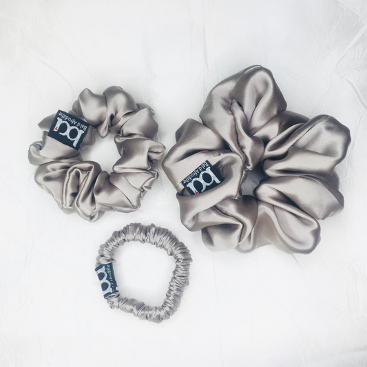 Scrunchies Gris Seda Morera