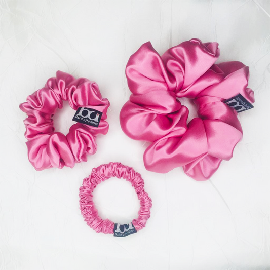 Scrunchies Rosado Seda Morera