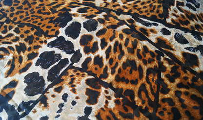 Seda Chiffón - Leopardo Animal Print